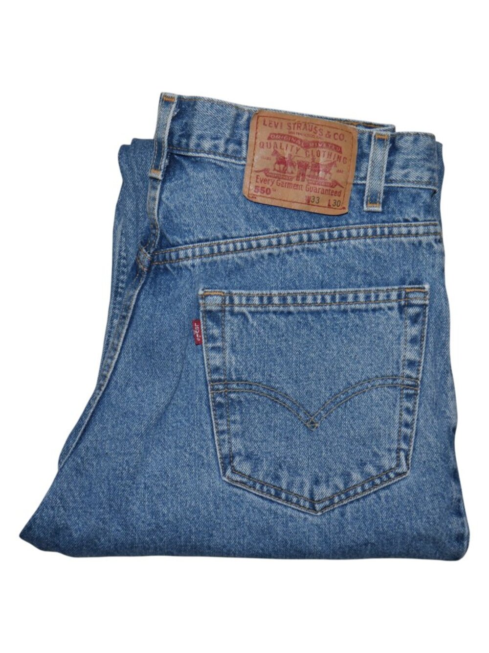 Vintage Levis 550 Relaxed Fit Tapered Leg Denim Jeans Men's Size 33x30 Stonewash